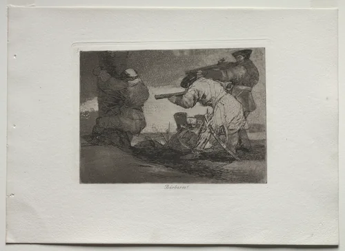Disasters of War: Barbarians! by Francisco de Goya, print, 1810-1820