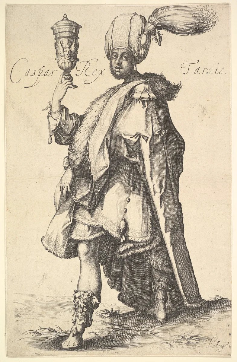 Caspar, after the "Three Magi" series by Jacques Bellange by Jacques Bellange, print, 1575-1616