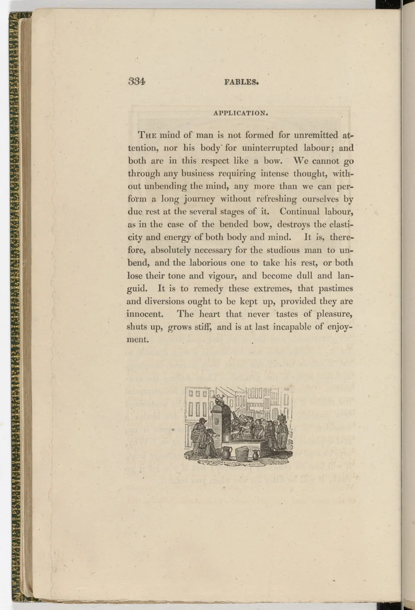 Tailpiece (page 334) from The Fables of Aesop by Thomas Bewick, illustrated book, 1818