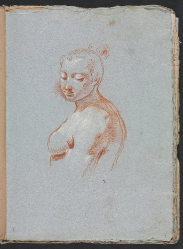 Verona Sketchbook: Female nude (page 27) by Francesco Lorenzi, book, 1760