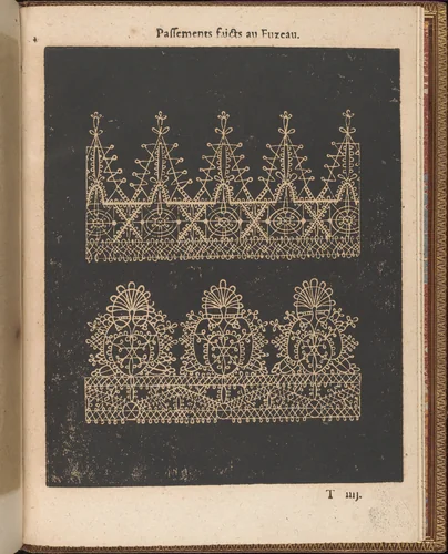 La Pratique de l'Aiguille, page 75 (recto) by Matthias Mignerak, book, 1605