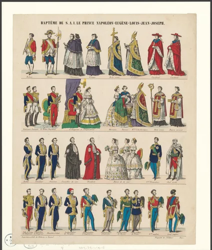 Doop van prins Napoleon Eugène Lodewijk Bonaparte in 1856 by anonymous, print, 1856