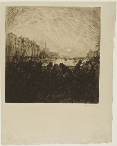 Effect of the setting sun by Théophile Alexandre Steinlen, print, 1902