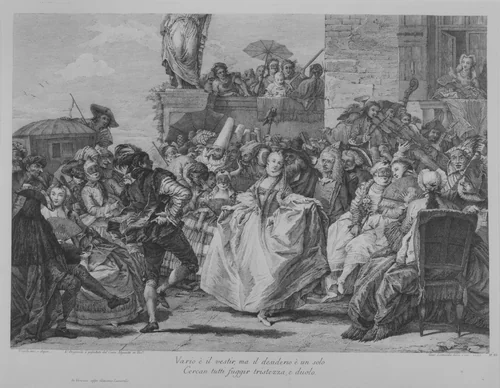 The Minuet by Giacomo Leonardis, print, 1765
