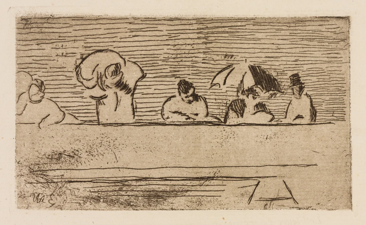 The Parapet of the Bridge, plate 5 from Le Fleuve by Édouard Manet, print, 1874