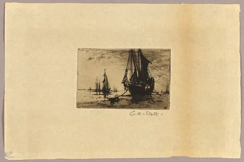 Sketch of a Boat by Charles Adams Platt, print, 1881