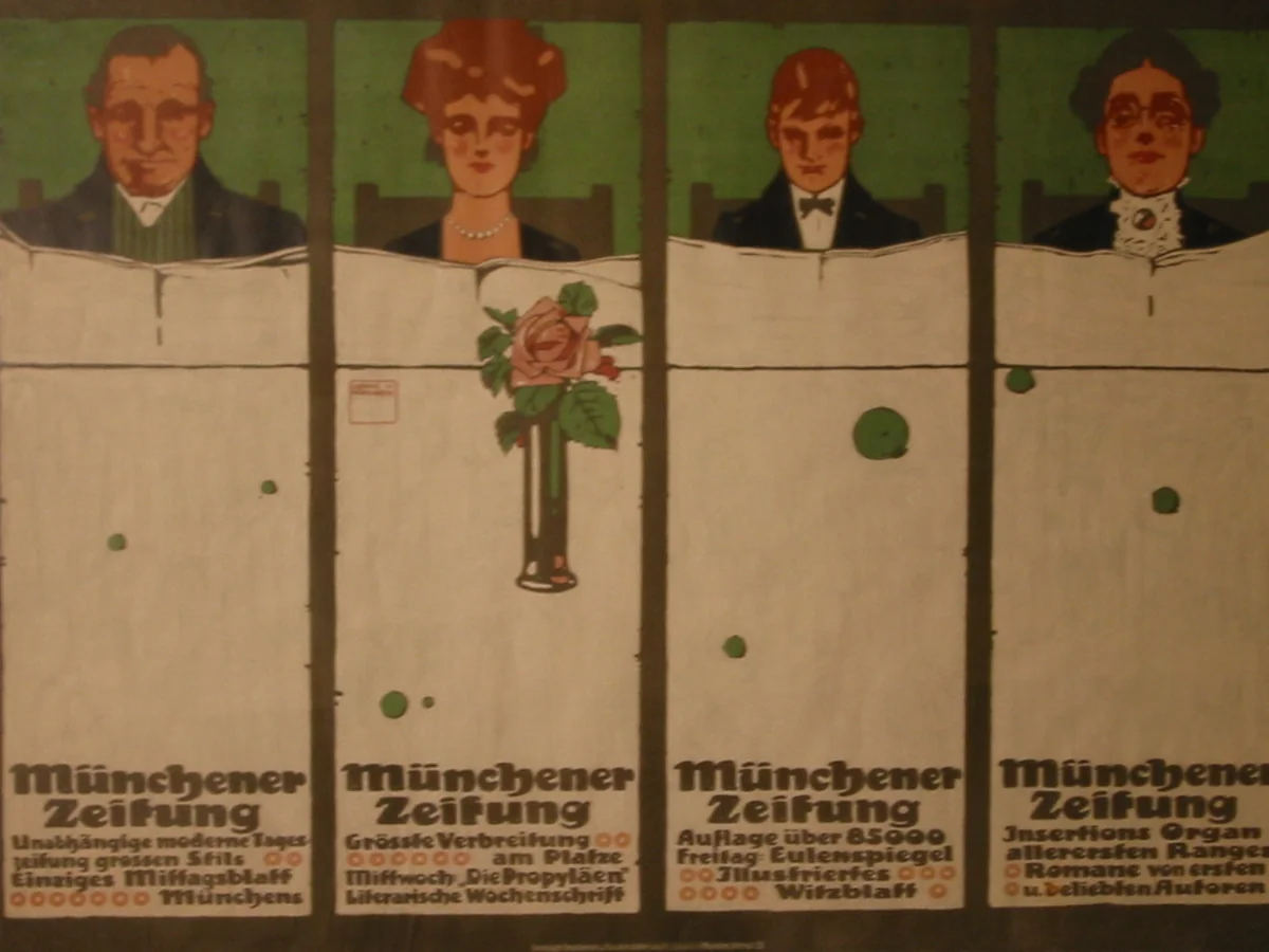 Münchener Zeitung by Ludwig Hohlwein, design, 1909