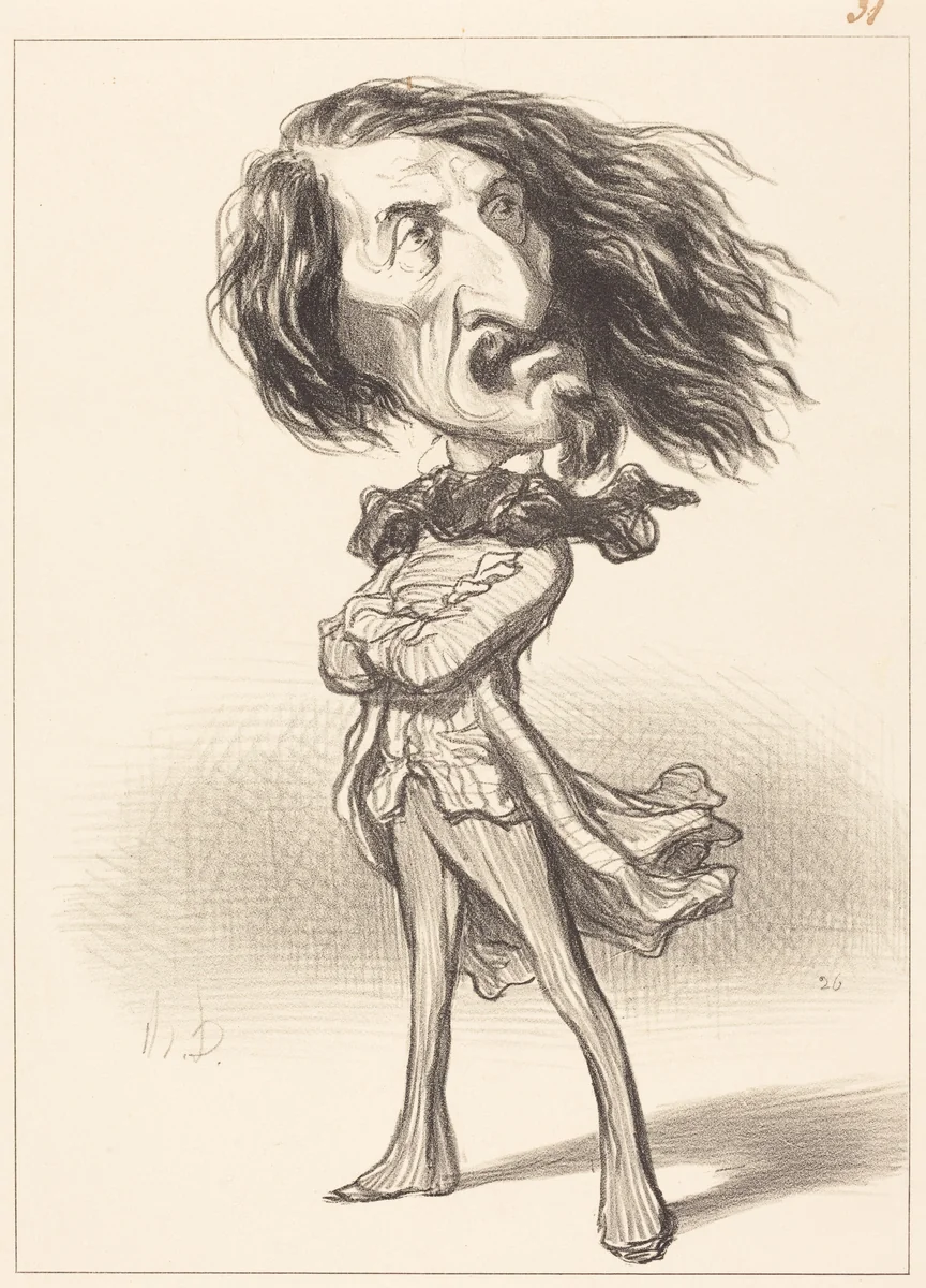 Lagrange by Honoré Daumier, print, 1849