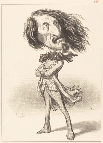 Lagrange by Honoré Daumier, print, 1849