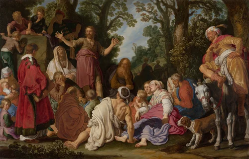 St John the Baptist Preaching by Pieter Lastman, painting, 1627