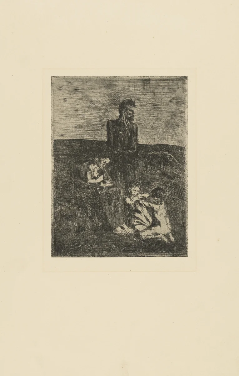 The Poor (Les Pauvres) from the Saltimbanques series by Pablo Picasso, print, 1905