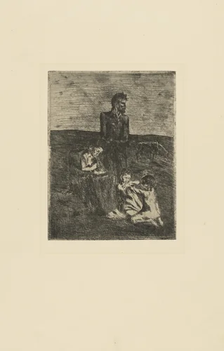 The Poor (Les Pauvres) from the Saltimbanques series by Pablo Picasso, print, 1905