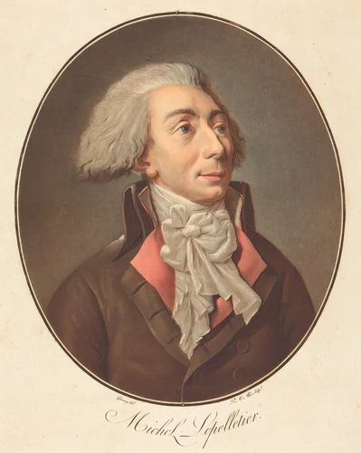 Michel Lepelletier by Pierre-Michel Alix; Jean-François Garnerey, print, 1794