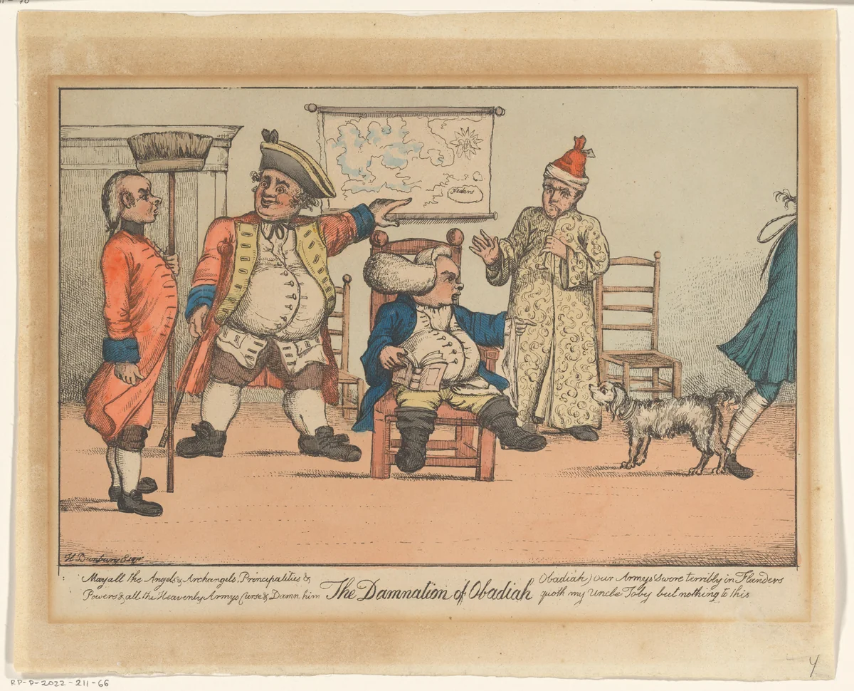 De verbanning van Obadiah by anonymous, print, 1759-1767