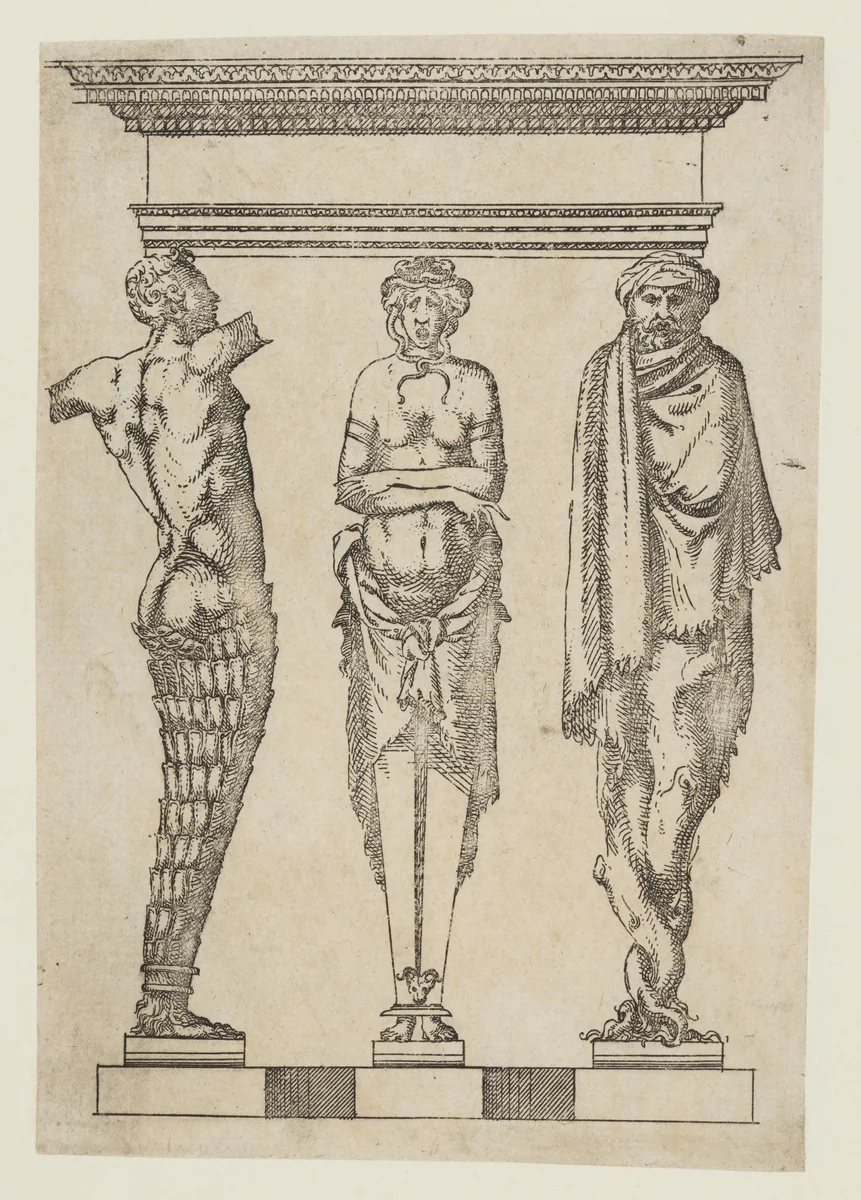 Designs for three terms by Jacques Androuet du Cerceau, book, 1546-1549