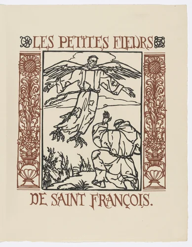 Chapter title (page 7) from Les Petites Fleurs de St. François (The Little Flowers of St. Francis) by Émile Bernard, illustrated book, 1928