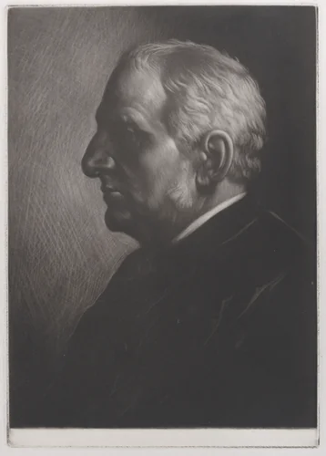 Portrait of Sir Francis Seymour Haden by Alphonse Legros, print, 1881