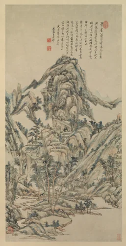 Landscape for Zhanting by Wang Yuanqi, painting, 1710