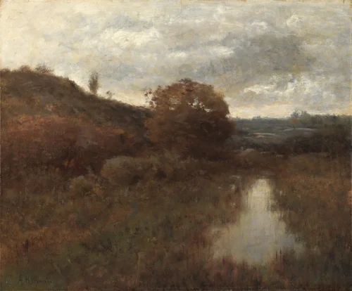 Autumn Landscape and Pool by Alexander H. Wyant, painting, 1870-1889