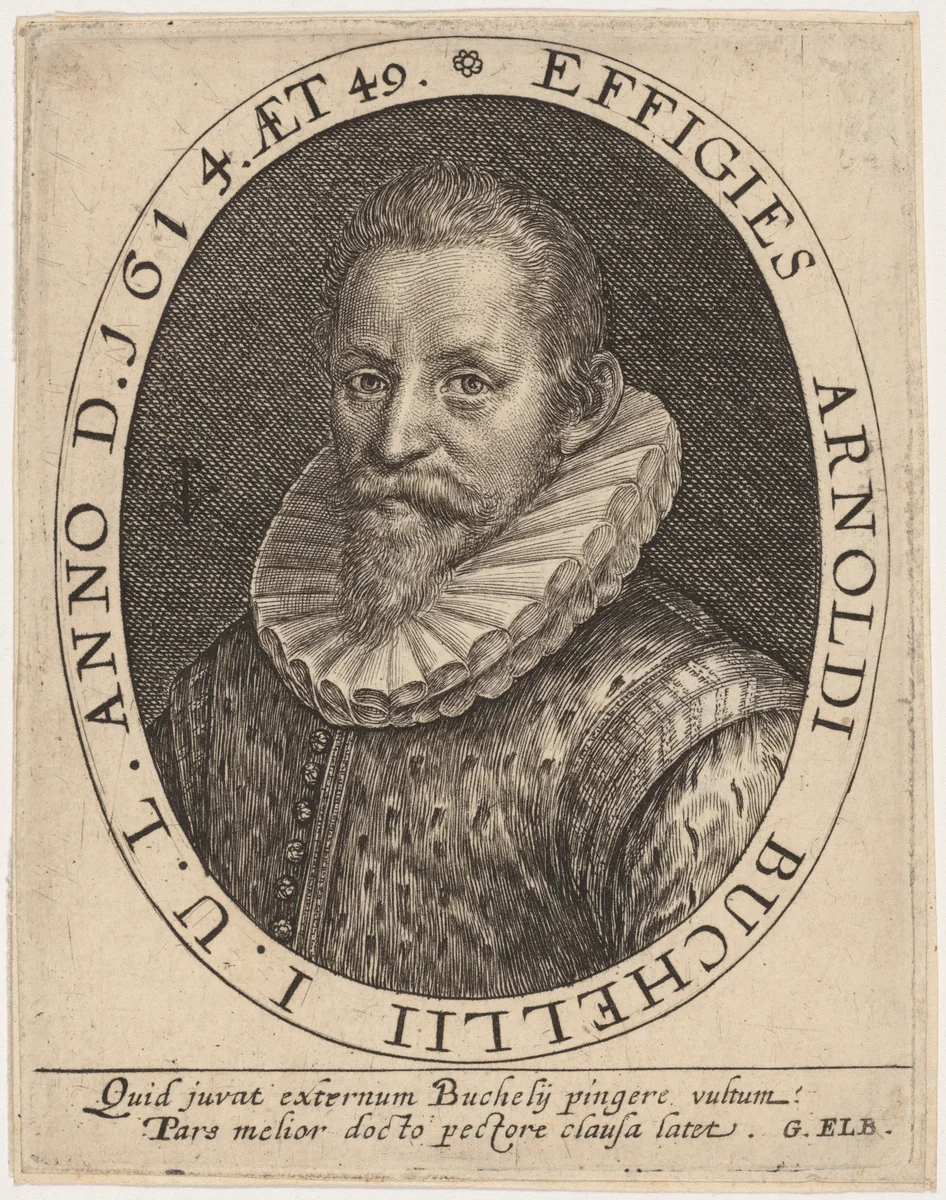 Arnoldus Buchelius by Crispijn van de Passe I, print, 1614