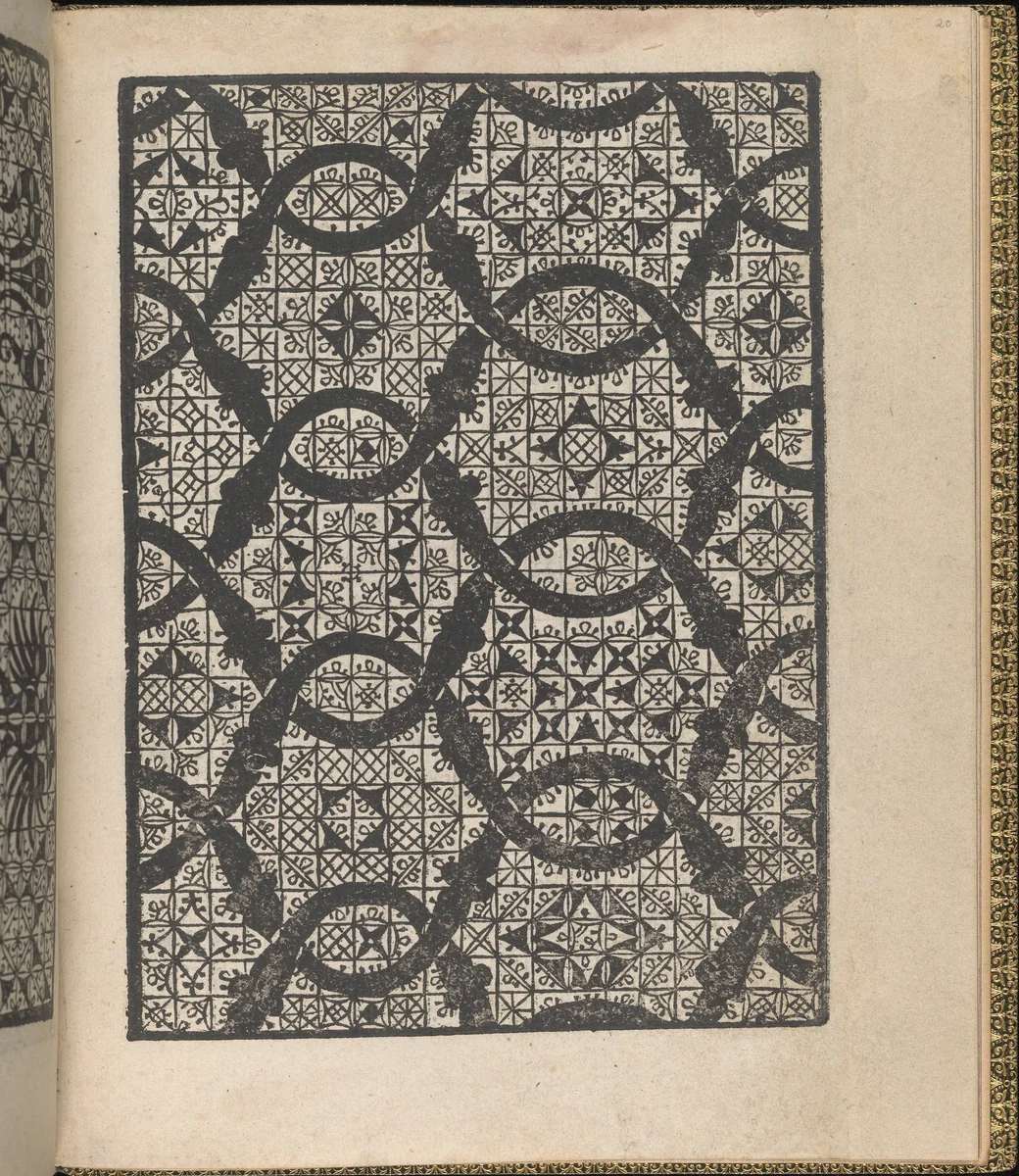 Giardineto novo di punti tagliati et gropposi per exercitio & ornamento delle donne (Venice 1554), page 11 (recto) by Matteo Pagano, book, 1554