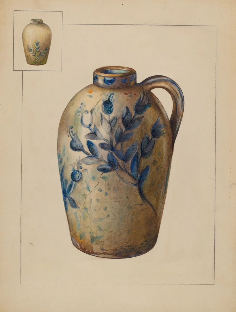 Jug by Anna Aloisi, index of american design, 1936