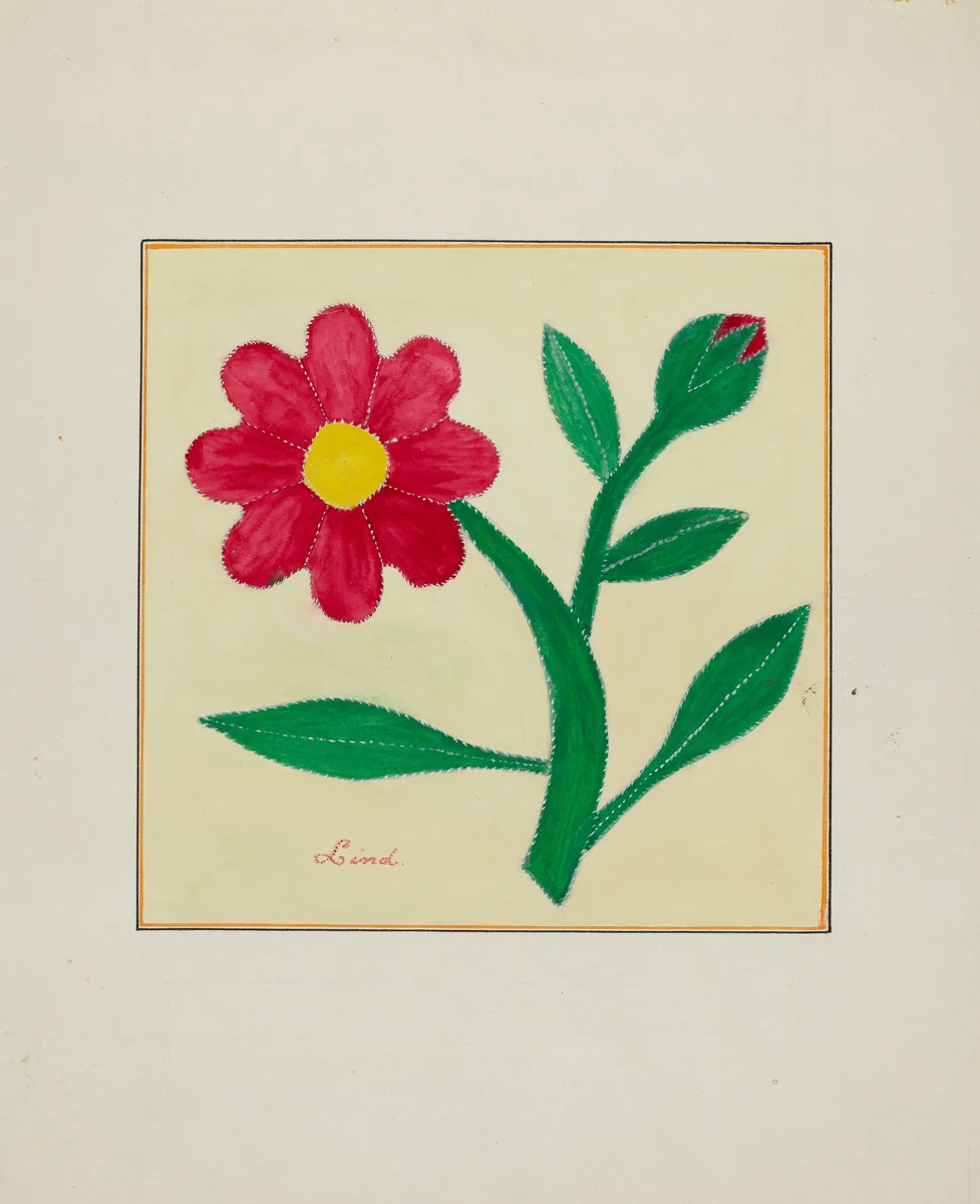 Pieced Autograph Quilt (1 Piece) by Margaret Linsley; Cornelius Christoffels, index of american design, 1936