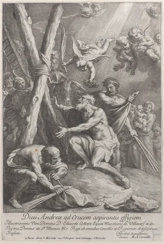 The Martyrdom of Saint Andrew by Michel Corneille, print, 1690-1699
