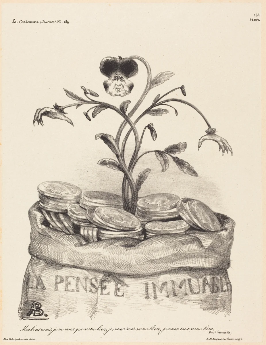La Pensée Immunable by Auguste Bouquet, print, 1800-1846