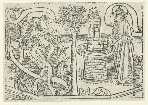 Expulsion from Paradise by Unknown, print, 1480-1500