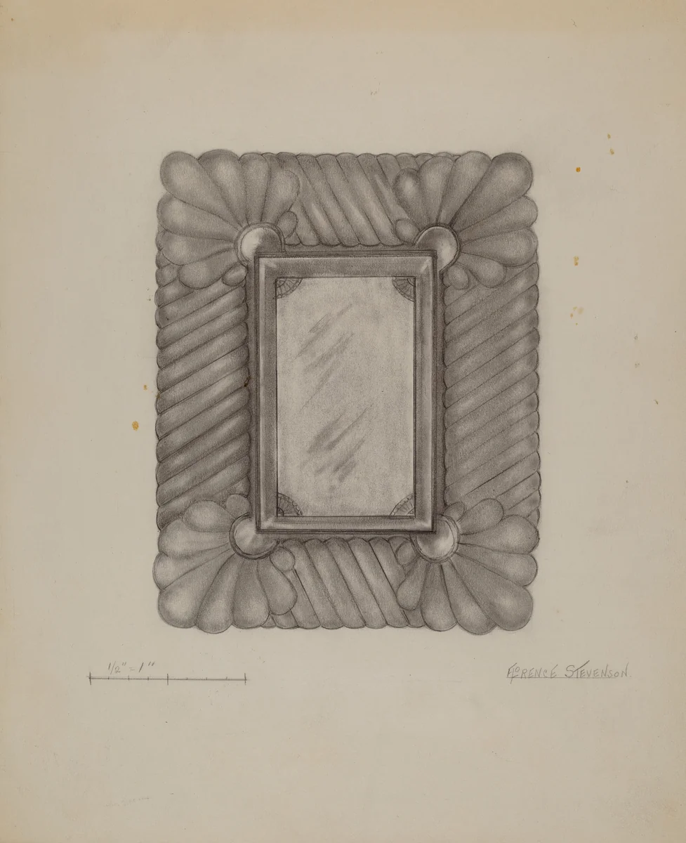 Mirror by Florence Stevenson, index of american design, 1937