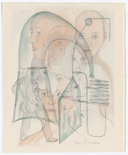 Duplicate of Âmes (Souls) from Le Peseur d'âmes (The Weigher of Souls) by Francis Picabia, illustrated book, 1931