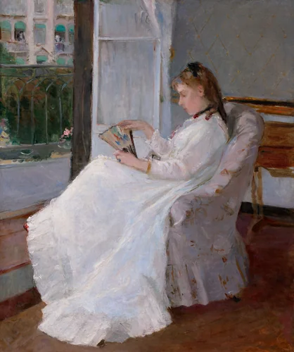 The Artist's Sister at a Window by Berthe Morisot, painting, 1869