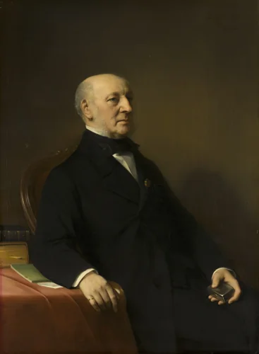 Portrait of Jean Zacharia Mazel (1792-1884) by Bastiaan de Poorter, painting, 1868