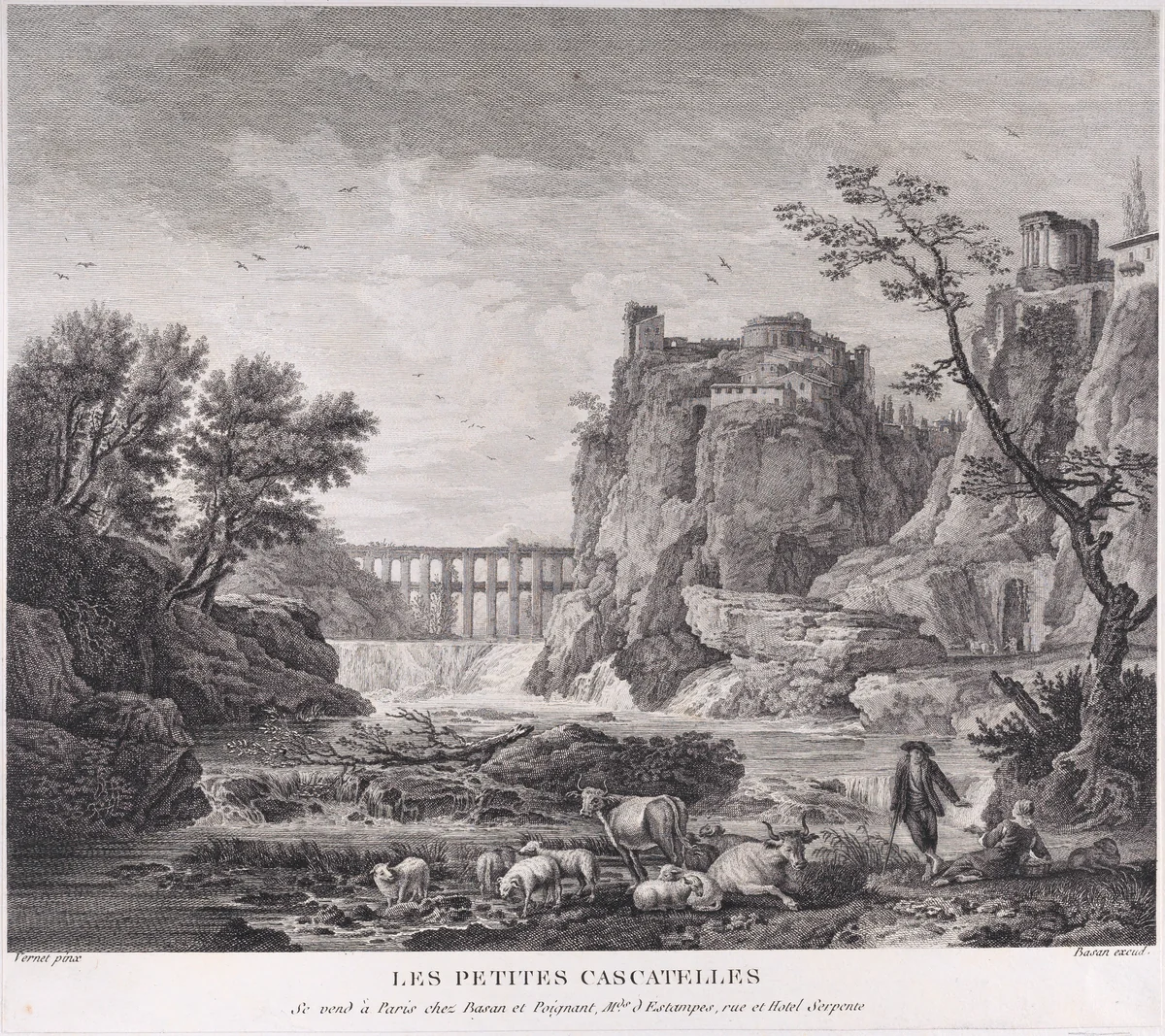 The Little Waterfalls by Joseph Vernet, print, 1735-1805