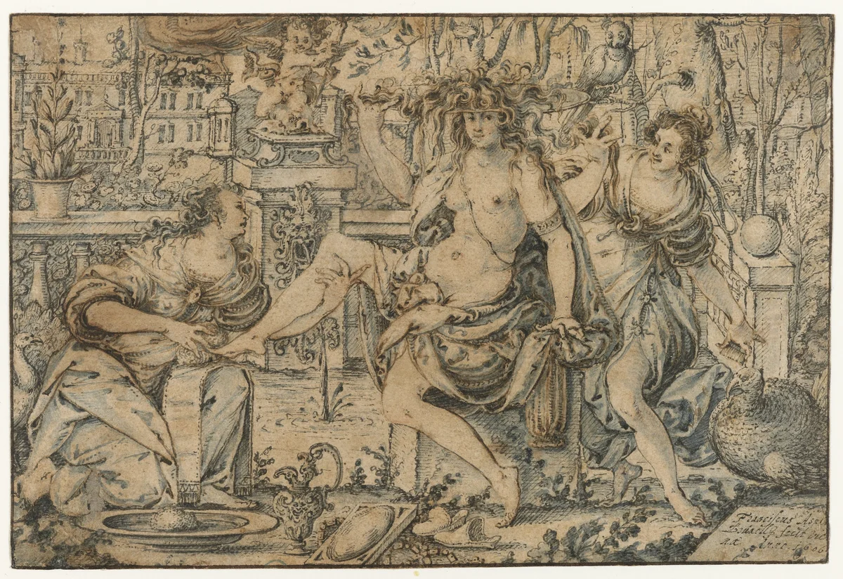 Allegorie op de IJdelheid by Franz Aspruck, drawing, 1606