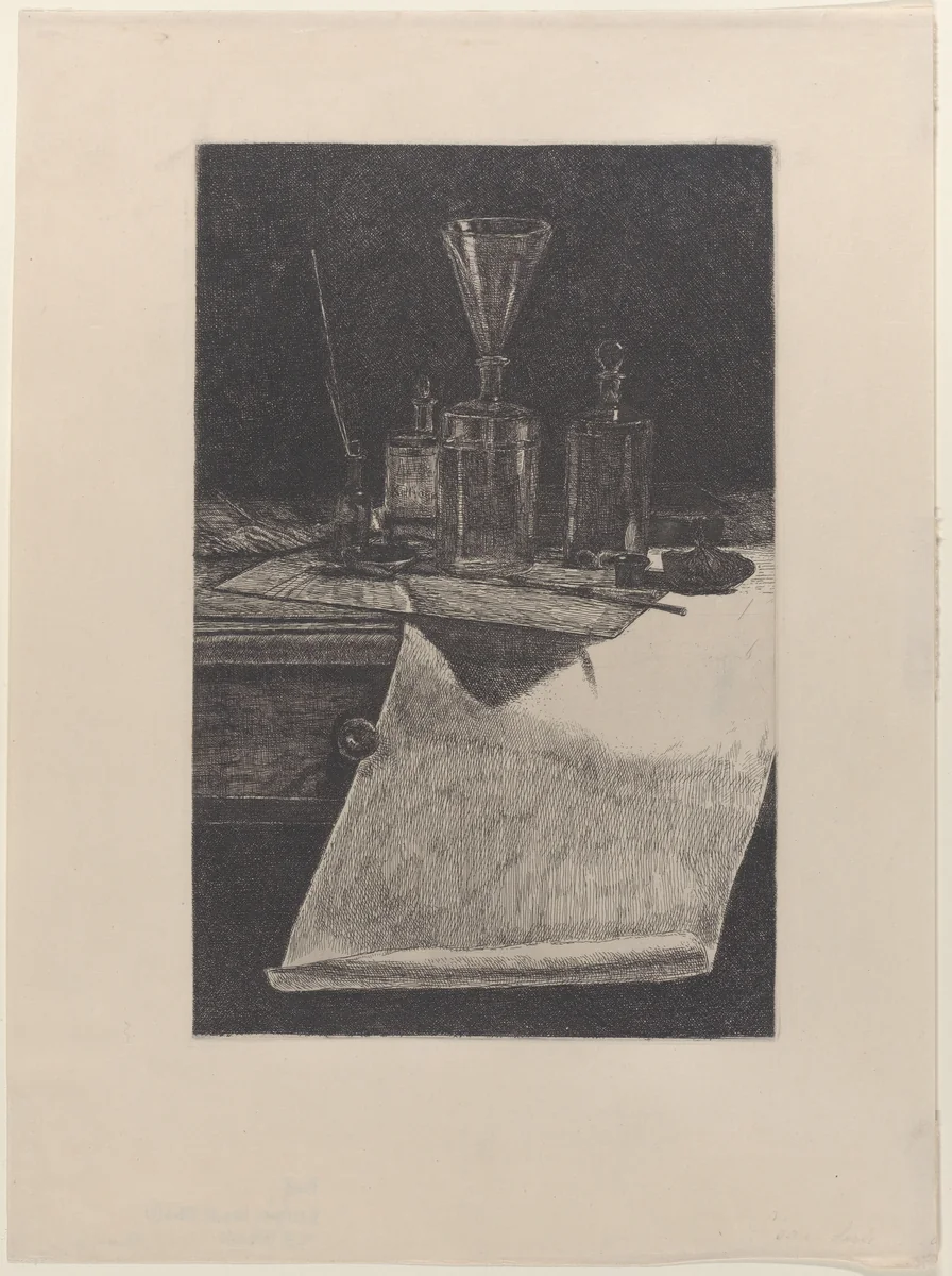 Etching Tools by François Bonvin, print, 1861