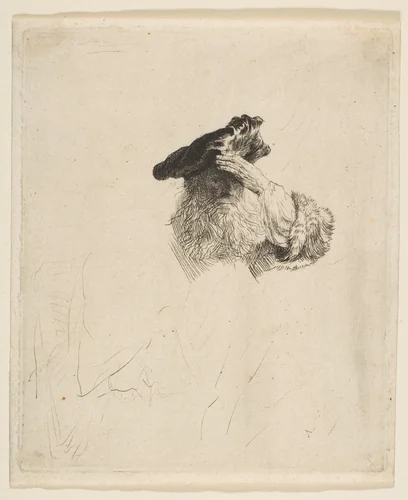 Old Man Shading His Eyes with His Hand by Rembrandt van Rijn, print, 1634-1644