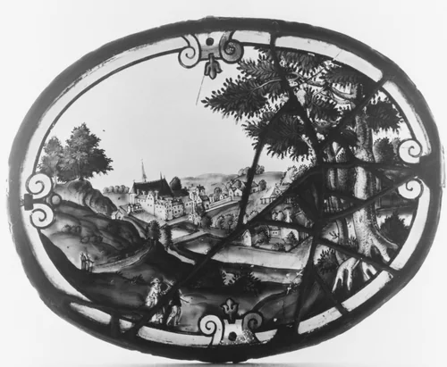 Landscape with view of the Monastery of Zevenburren near Louvain (one of three) by Collaert, other, 1600-1615