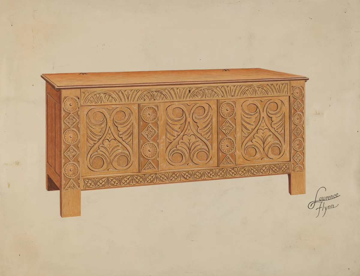 Blanket Chest by Lawrence Flynn, index of american design, 1936