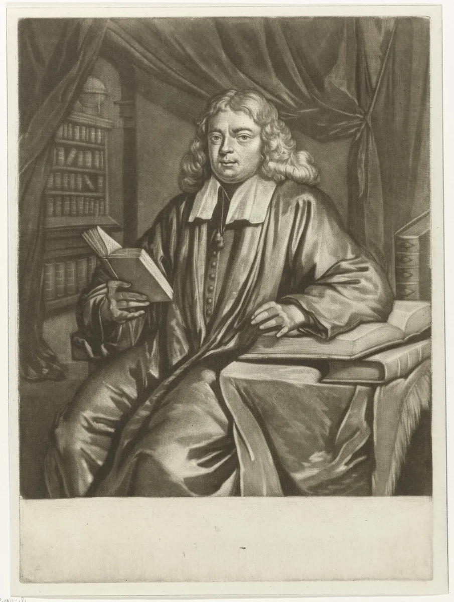 Portret van Hugo van der Helst by Nicolaas Verkolje, print, 1683-1746