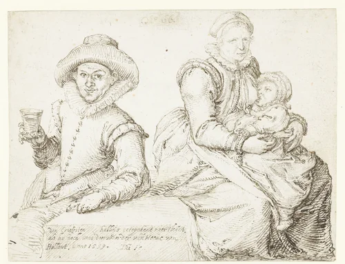 Untitled by Jacques de Gheyn, drawing, 1599
