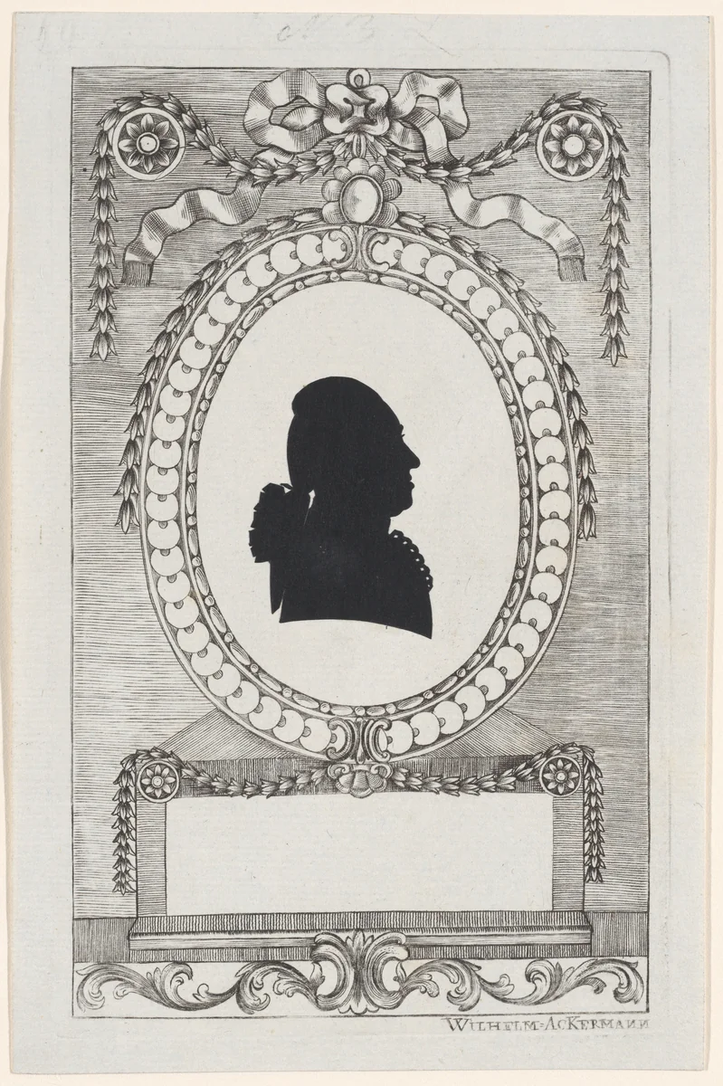 Silhouette of Graf Lodroni by Wilhelm Ackermann, print, 1784-1834