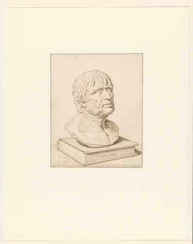 Portrait bust of Seneca by David Bailly, drawing, 1624