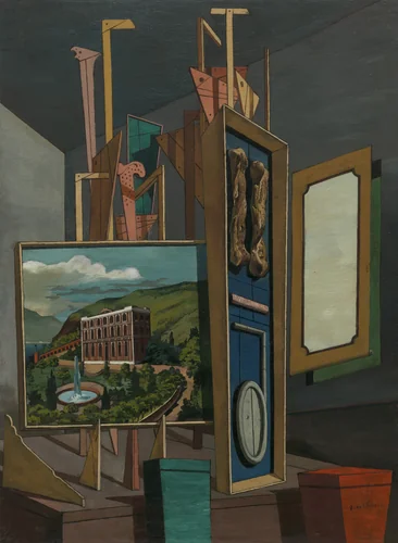 Great Metaphysical Interior by Giorgio de Chirico, painting, 1917
