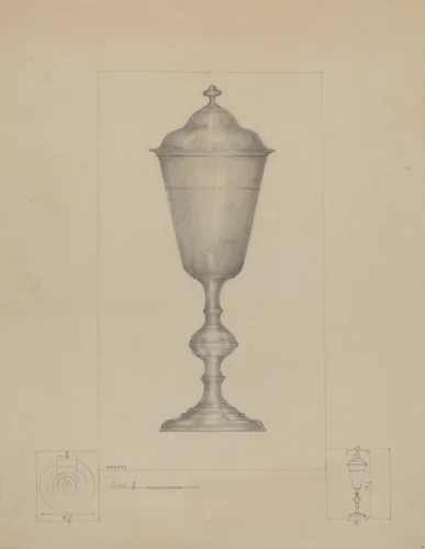 Pewter Chalice by Henry Meyers, index of american design, 1936