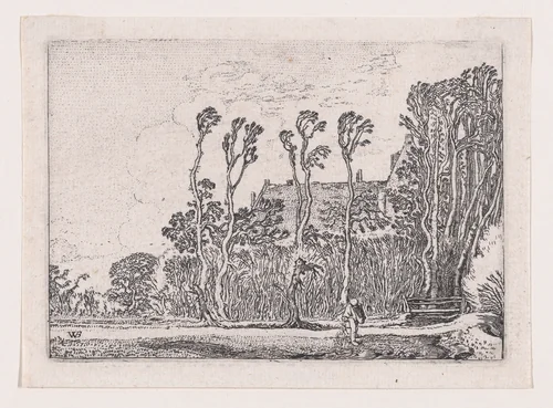 The Sower, from Verscheyden Landtschapjes (Various Little Landscapes), Plate 5 by Willem Pietersz Buytewech, print, 1611-1621