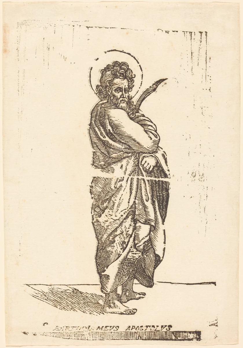 Saint Bartholomew by Jacques Stella, print, 1596-1657