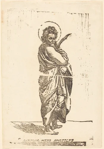 Saint Bartholomew by Jacques Stella, print, 1596-1657