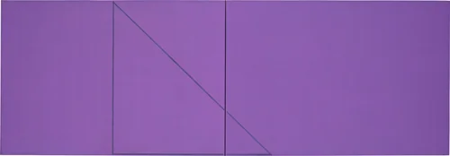 A Triangle within Two Rectangles Violet by Robert Mangold, painting, 1977